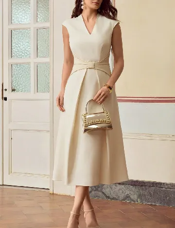 Rochie medie Zeylah, bej