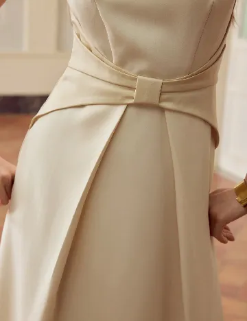 Rochie medie Zeylah, bej