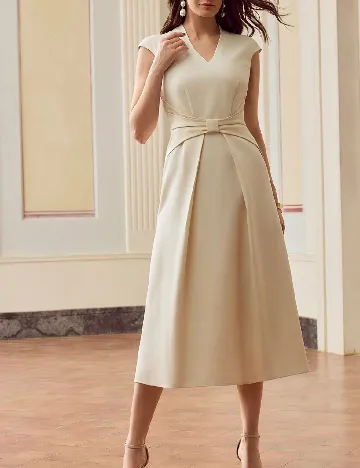 Rochie medie Zeylah, bej