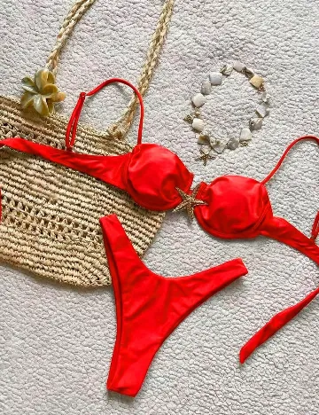 Costum de baie SHEIN, rosu