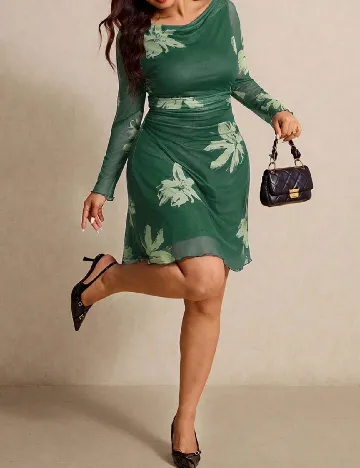 Rochie scurta SHEIN CURVE, verde