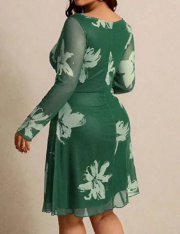 Rochie scurta SHEIN CURVE, verde