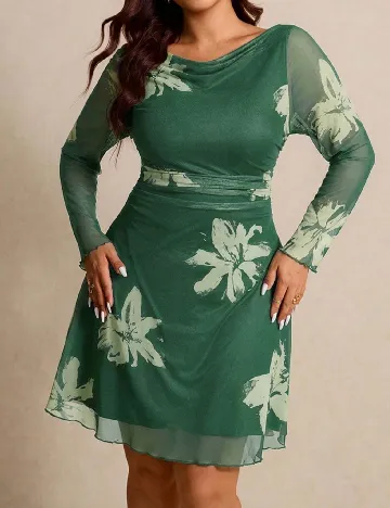 Rochie scurta SHEIN CURVE, verde