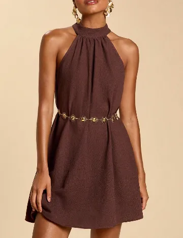 Rochie scurta SHEIN, maro