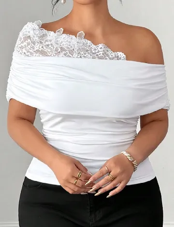 Bluza SHEIN CURVE, alb