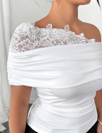 Bluza SHEIN CURVE, alb