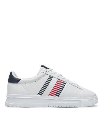 Adidasi Tommy Hilfiger, alb