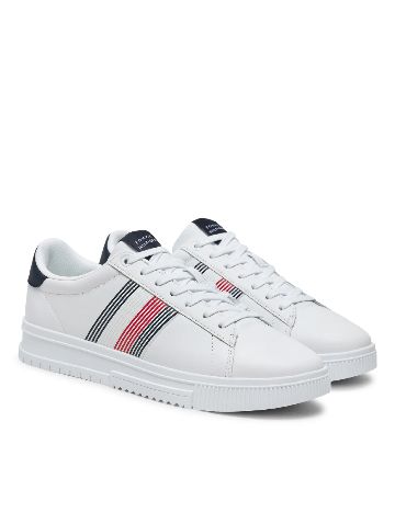 Adidasi Tommy Hilfiger, alb
