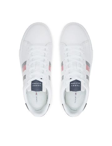 Adidasi Tommy Hilfiger, alb