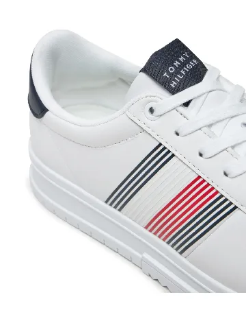 Adidasi Tommy Hilfiger, alb