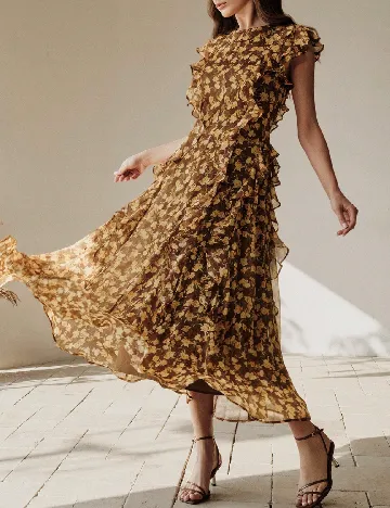 Rochie medie Anewsta, floral print