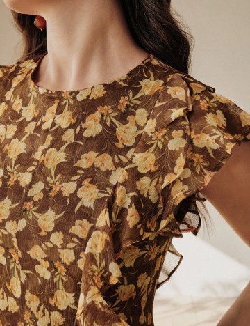Rochie medie Anewsta, floral print