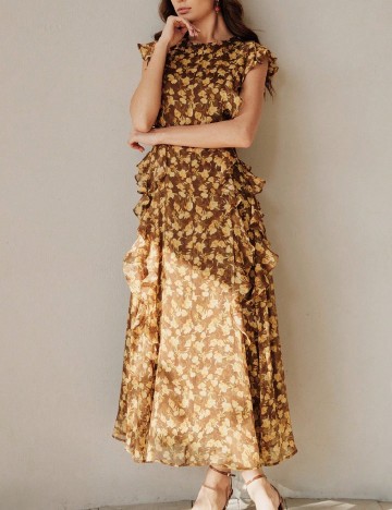 Rochie medie Anewsta, floral print