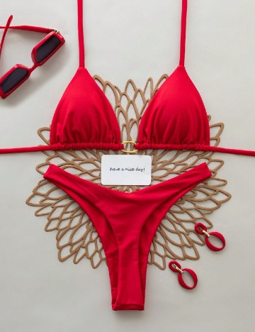 Costum de baie SHEIN, rosu