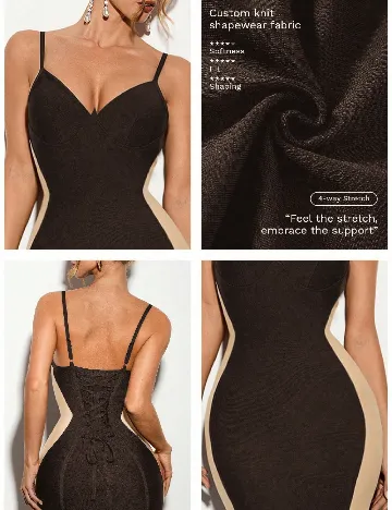 Rochie scurta SHEIN, maro/crem