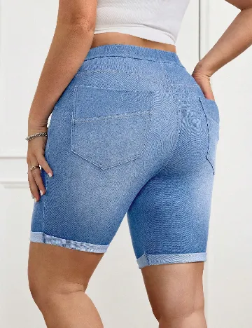 Pantaloni scurti SHEIN CURVE, albastru