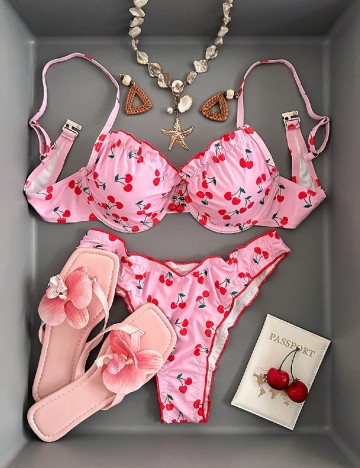 Costum de baie SHEIN, roz