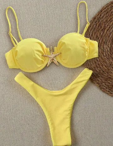 Costum de baie SHEIN, galben