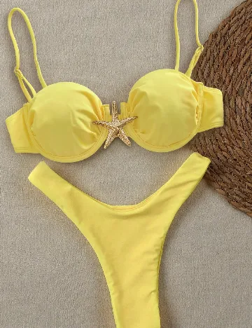 Costum de baie SHEIN, galben