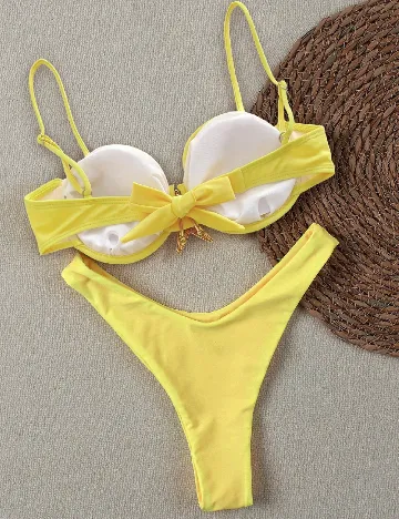 Costum de baie SHEIN, galben