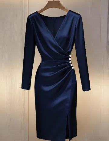 Rochie medie SHEIN, bleumarin inchis