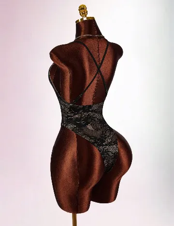 Body SHEIN, negru/crem