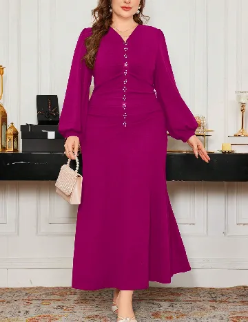 Rochie lunga SHEIN CURVE, roz