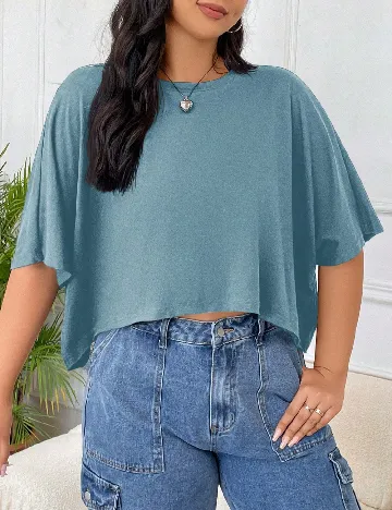 Tricou SHEIN CURVE, albastru