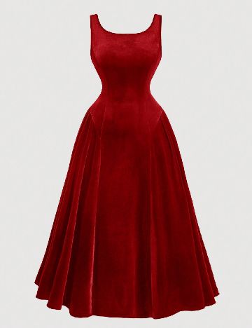 Rochie medie SHEIN CURVE, rosu