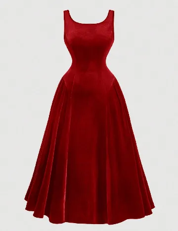 Rochie medie SHEIN CURVE, rosu