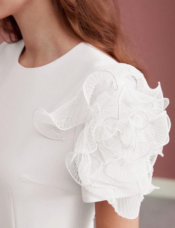 Rochie medie MOTF, alb