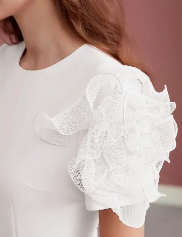 Rochie medie MOTF, alb