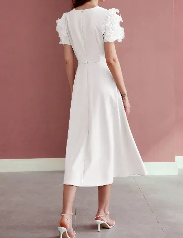 Rochie medie MOTF, alb