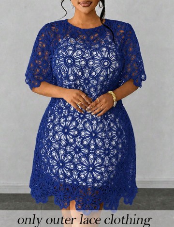 Rochie scurta SHEIN CURVE, albastru