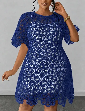 Rochie scurta SHEIN CURVE, albastru