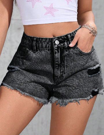 Pantaloni scurti SHEIN, negru