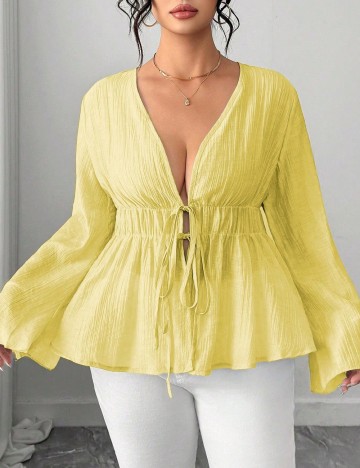 Bluza SHEIN CURVE, galben