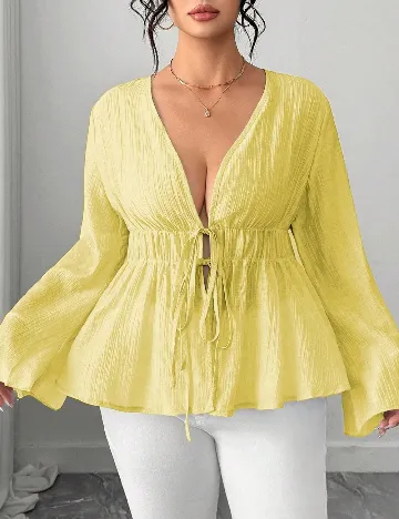 Bluza SHEIN CURVE, galben