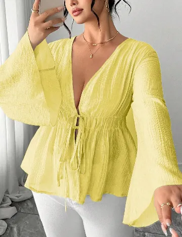 Bluza SHEIN CURVE, galben