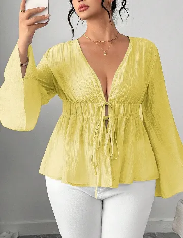 Bluza SHEIN CURVE, galben
