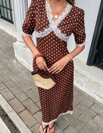 Rochie lunga SHEIN, maro