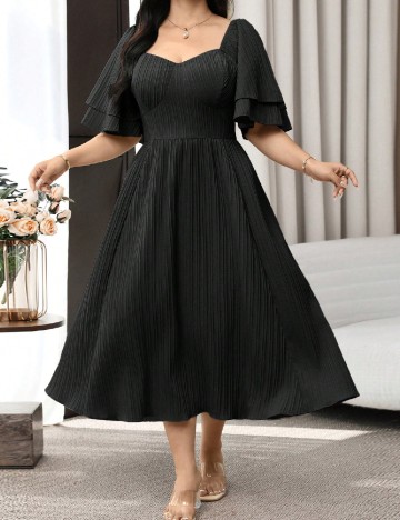 Rochie medie SHEIN CURVE, negru