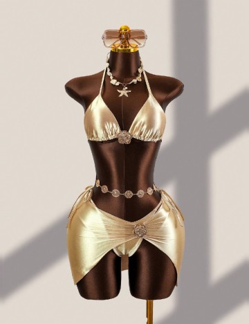 Costum de baie SHEIN, auriu