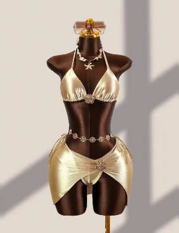 Costum de baie SHEIN, auriu