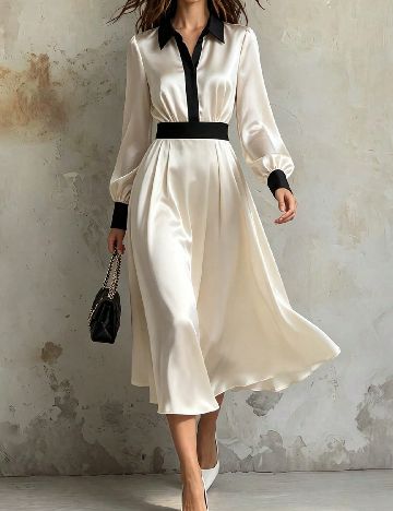 Rochie medie SHEIN, crem