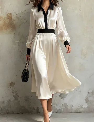 Rochie medie SHEIN, crem