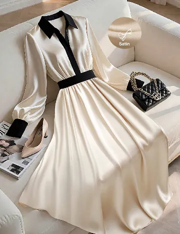 Rochie medie SHEIN, crem