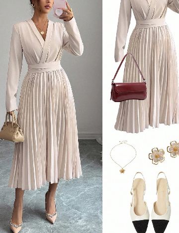 Rochie medie SHEIN, crem
