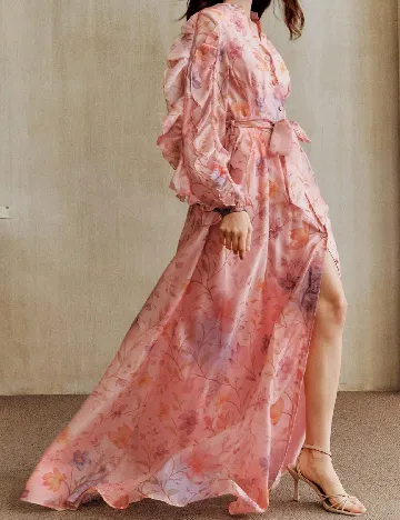 Rochie lunga Anewsta, roz