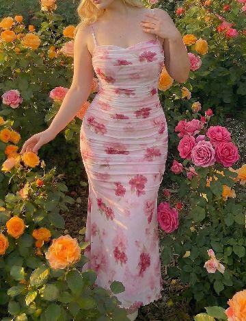 Rochie lunga SHEIN CURVE, roz